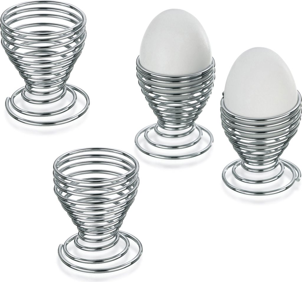 Kela Eierbecher Globul Metall verchromt 4tlg 6cm 5cmØ, Produktbild 