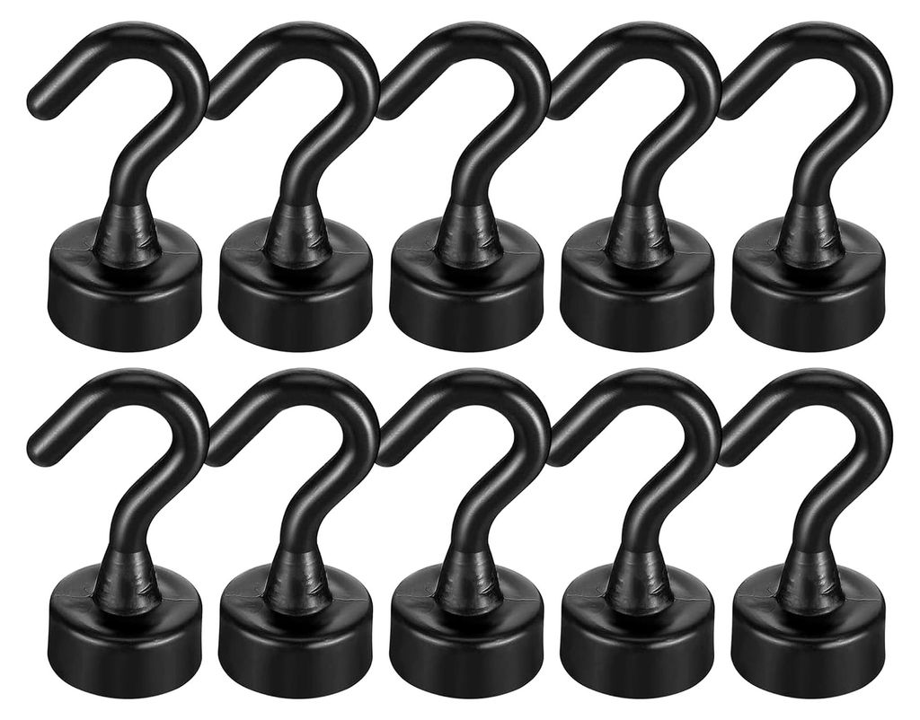 Starke Magnethaken, 10 Stück Wandhalterung Haken, 1,0 kg Tragfähigkeit zum Aufhängen von Kränzen, Magnetisches Material für sicheren Halt, Meh...