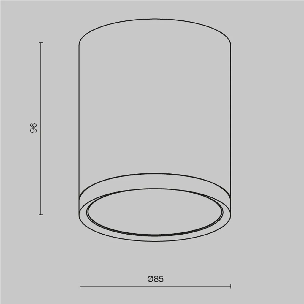 Plafonnier Noir Maytoni TUBE GX53 : Solution pour Plafond sans Encastré - 6