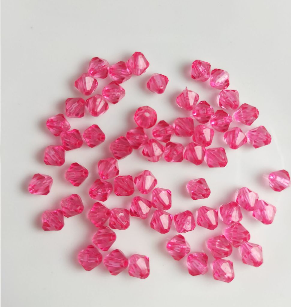 Doppelkegel Bicone 100 Stück Acryl Perlen Kristall Lose Produktbild 