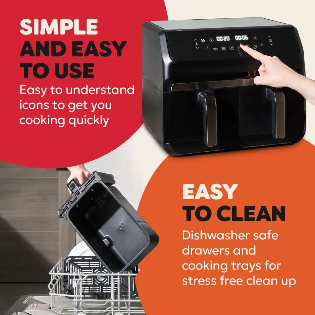 Vortex Dual Airfryer 8L Instant Pot : Double Panier et 8 Modes Cuisson - 8
