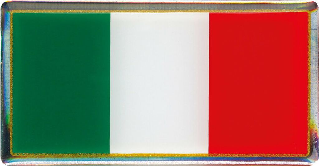 Sticky 3D - Tricolore Italien klassisch, 1 Stück - 78x40 mm