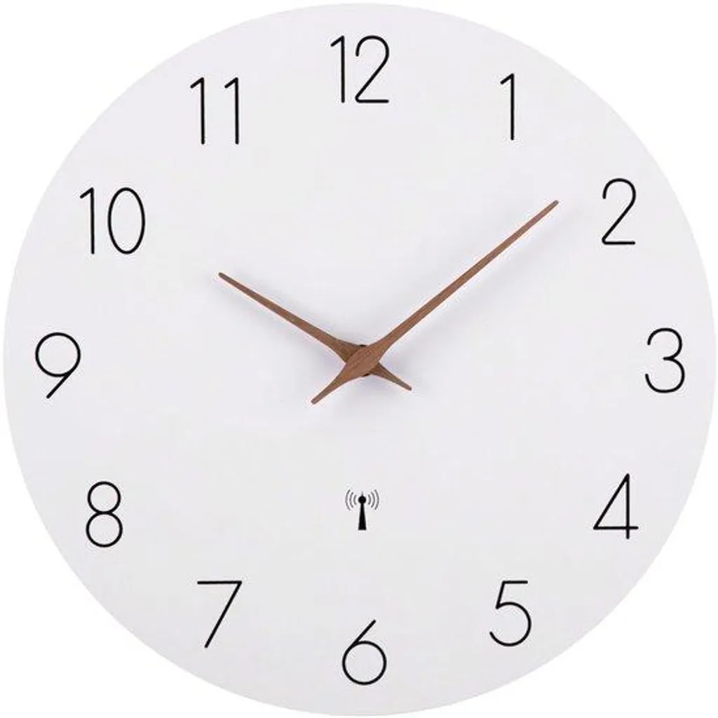 Horloge murale sans tic-tac en MDF 30 cm avec affichage grand format