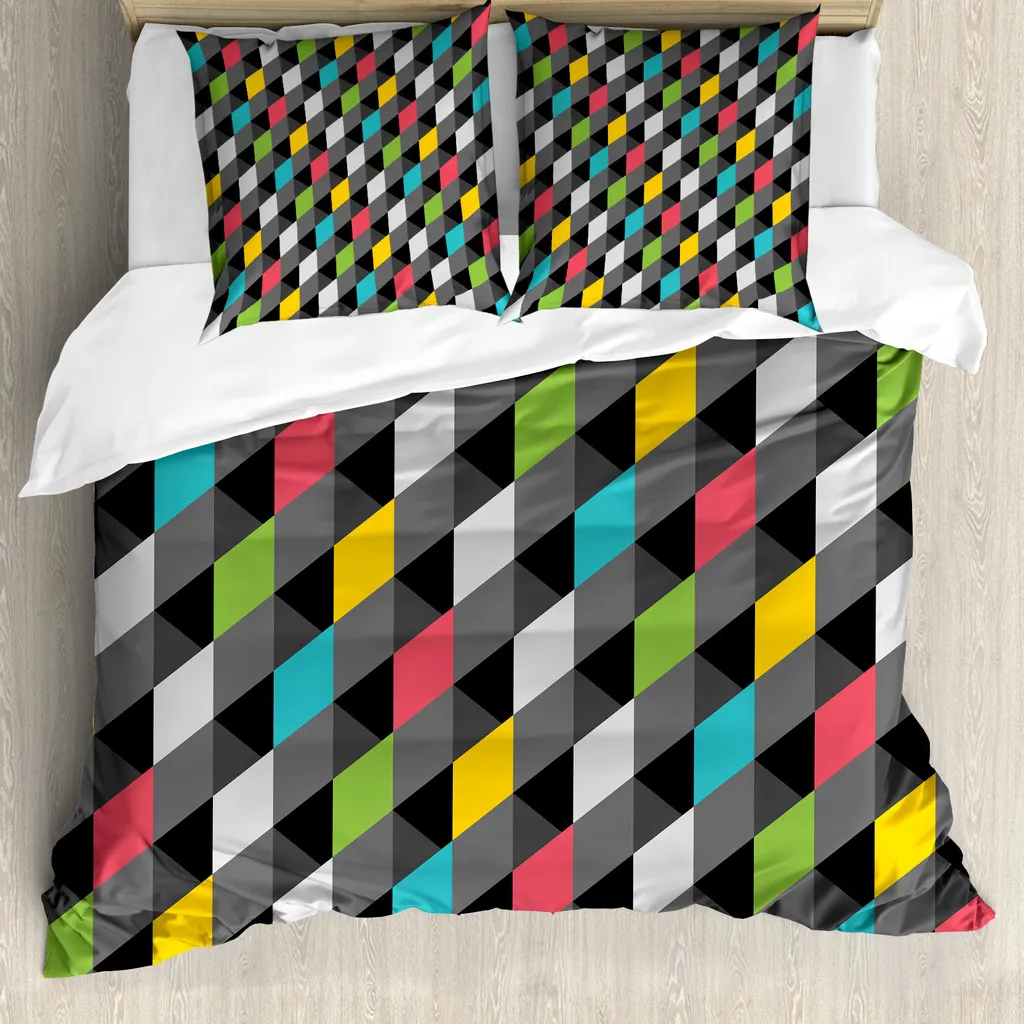 Set Letto ABAKUHAUS Multicolore 200x200 - Stile Astratto Anallergico