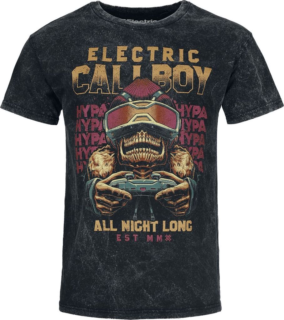 Electric Callboy T-Shirt Herren All Night Long charcoal S