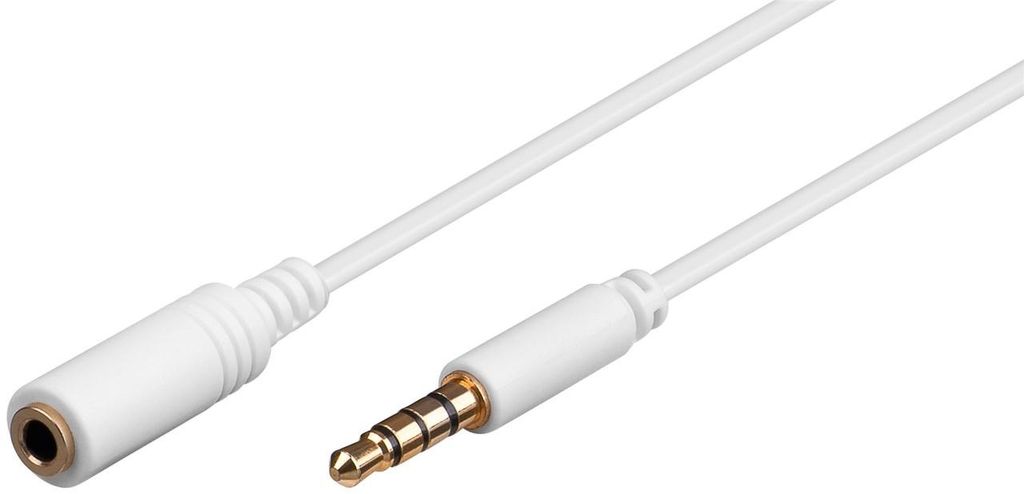 Goobay 62363 Rallonge casque et audio AUX, 4 broches 3,5 mm Image du produit 