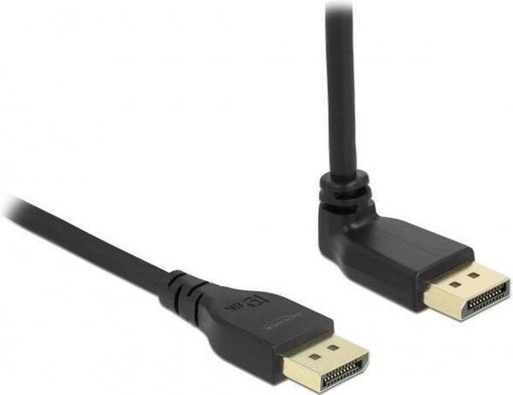 DisplayPort Kabel 8K 60 Hz gewinkelt 2m, DP 1.4, HDR, triple shielding