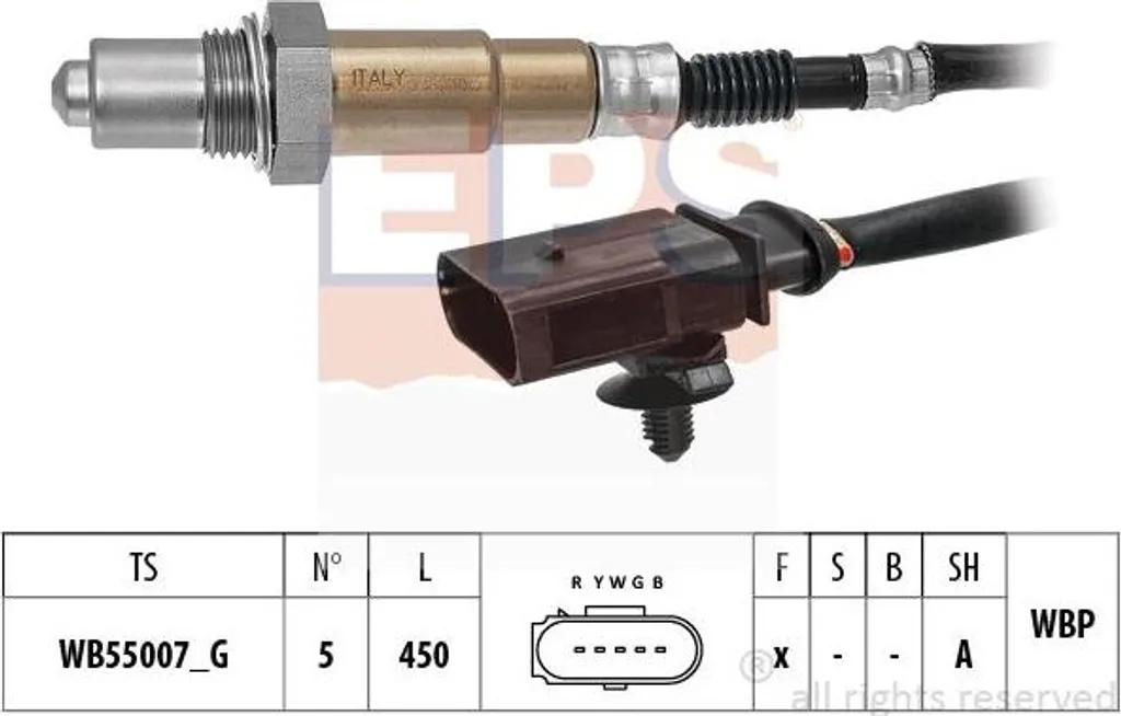 Sonde Lambda EPS 1 998 577 compatible OE 06K906262AG pour Beetle et Golf