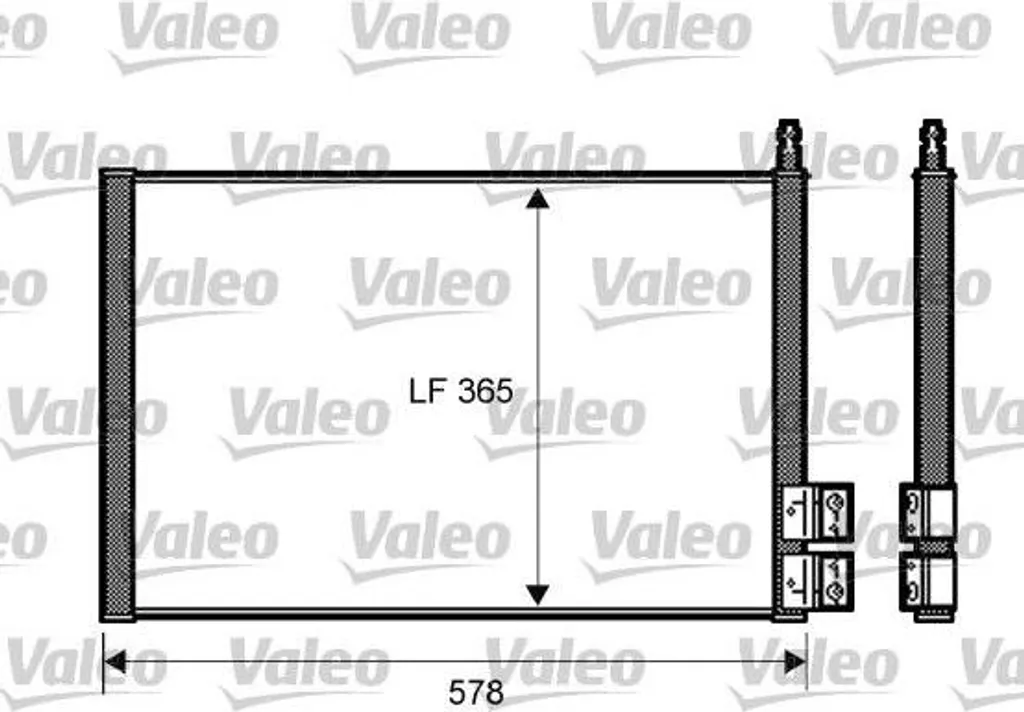 Condensateur de climatisation Valeo 818195 OE 1363775 haute qualité