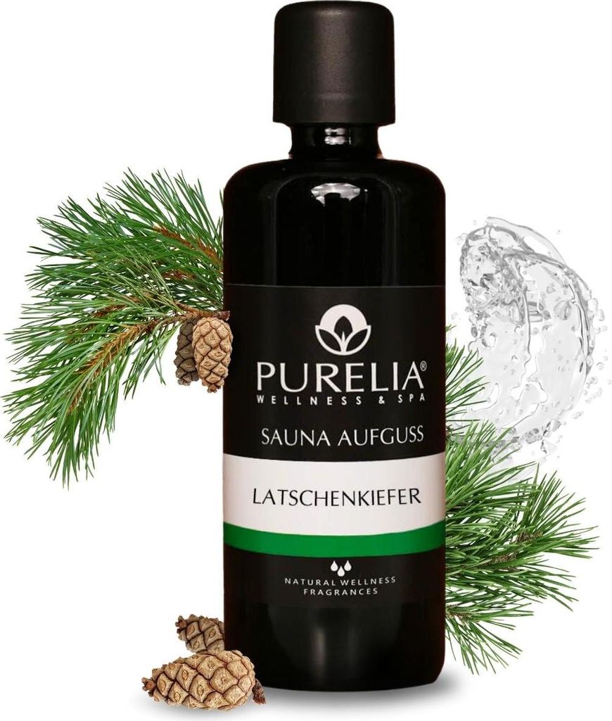 PURELIA Saunaaufguss Konzentrat Latschenkiefer 100 ml natürlicher Sauna-aufguss - reine ätherische Öle