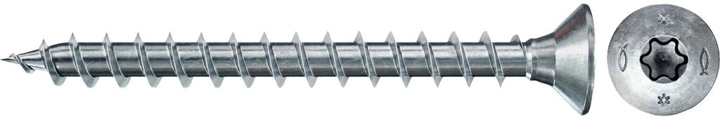 Fischer 200x Power-Fast II FPF II CTF 3 x 20 mm BC Senkkopf mit Innenstern TX10 Vollgewinde galvanisch verzinkt blau passiviert - 670006