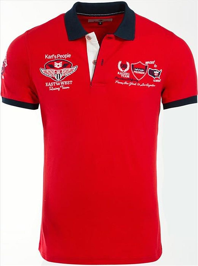 Poloshirt Karl ́s People by CARISMA Rot K-103 XXL