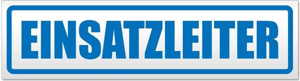Kiwistar - Autoaufkleber - Blau - 20 x 5,3 cm - Einsatzleiter - Hinweis Aufkleber Sticker für Auto, Kfz, Fahrrad, PKW, LKW