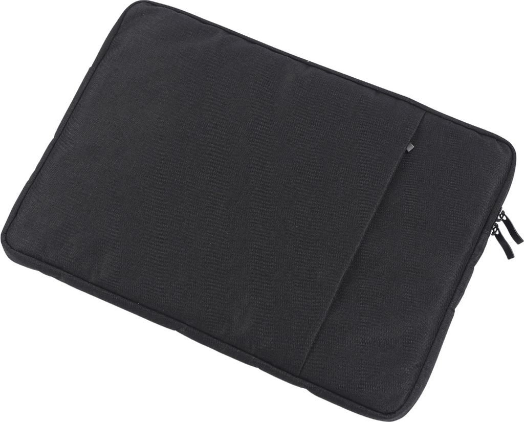 Case2go - Laptoptasche Hülle Tasche für Macbook, Laptop, Chromebook - Baumwolle - 15.6 Zoll - Mit Extrafach - Ultimativer Schutz - Schwarz