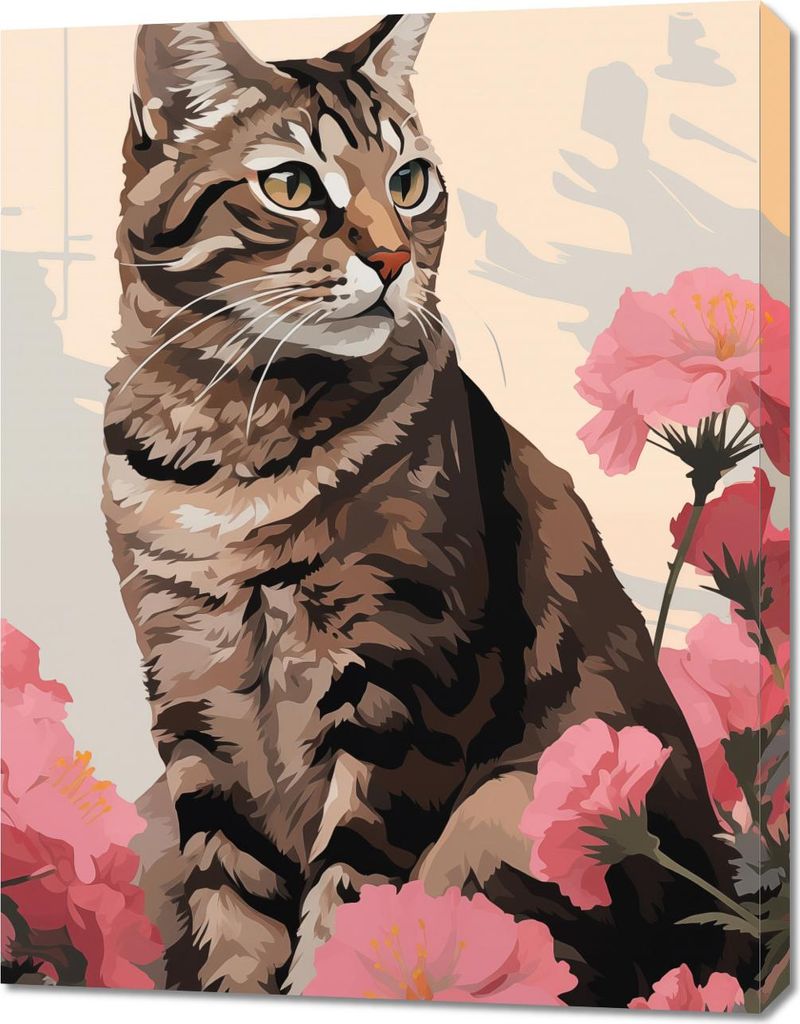 Bild 70x90cm Porträt der Katzenseele