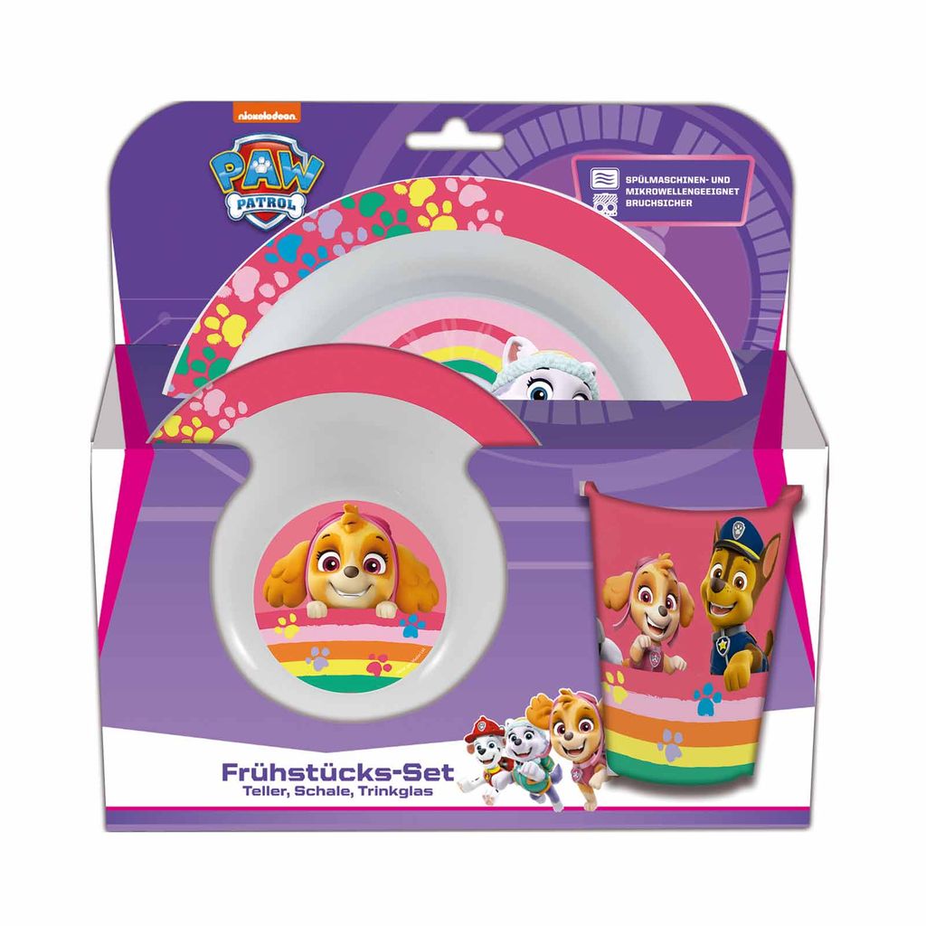 Paw Patrol Girl 3tlg. Frühstücksset Produktbild 