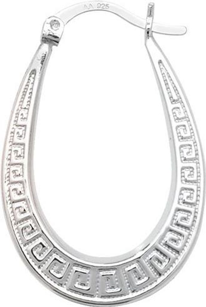 Moderne 925 Sterling Silber Damen - Paar Creolen - 32mm*21mm; TRS22609