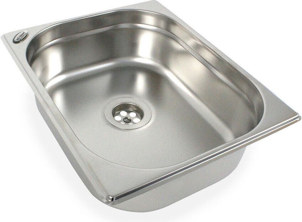 1 1/4" Edelstahl Spüle Spülbecken Waschbecken Markt Imbiss Produktbild 