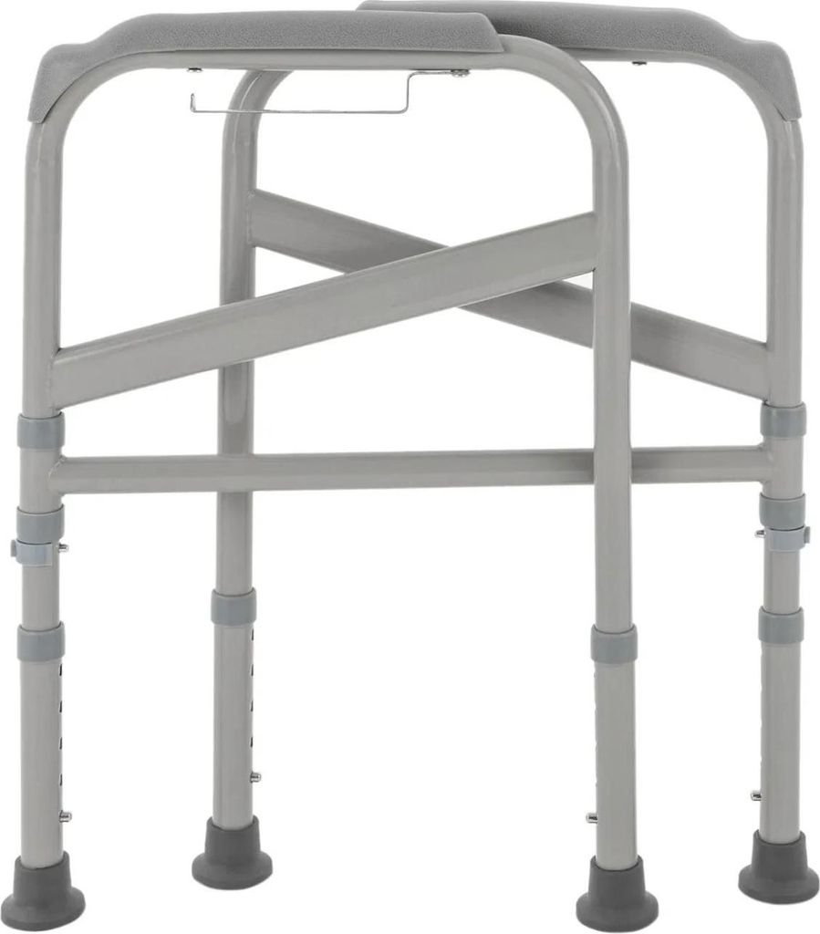 Aufstehhilfe Toilette - Freistehender Sicherheitsrahmen - Höhenverstellbar 65-86 cm - Tragkraft 200 kg - 56x46 cm - Kohlenstoffstahl & PE