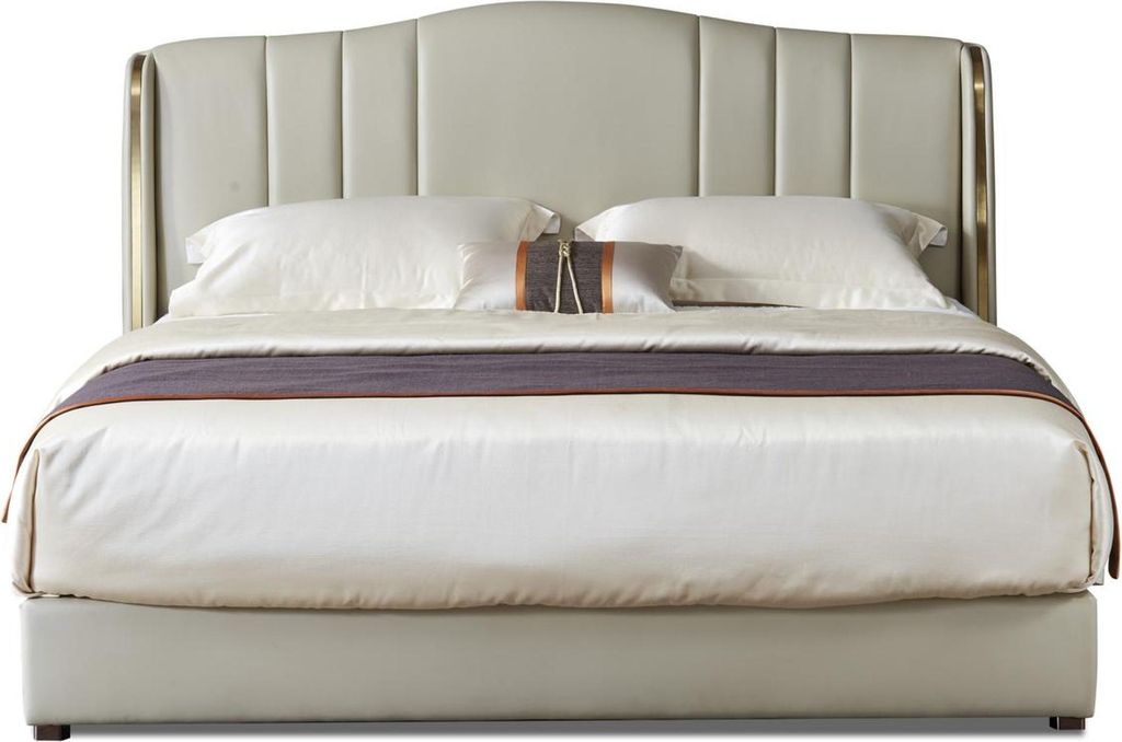 Polsterbett Doppelbett Designer Bett Ehebett Schlafzimmer Lederbett Neu Betten