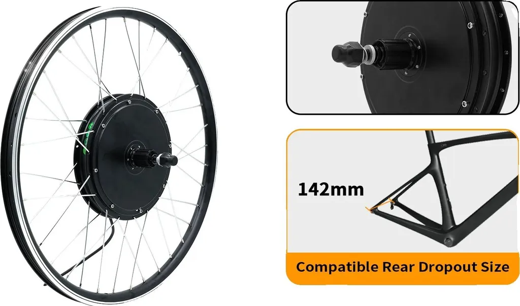 Moteur vélo électrique 26 pouces 1000W kit complet avec cassette 48V