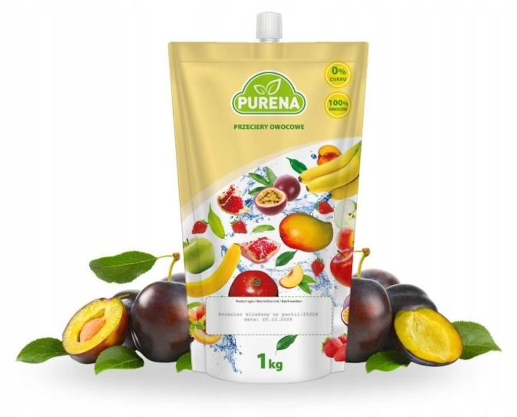 Pflaumenpüree 100% 1kg Ohne Zuckerzusatz, Natürliches Fruchtpüree, Pflaumenmus Alternative, Ideal Für Backen & Desserts