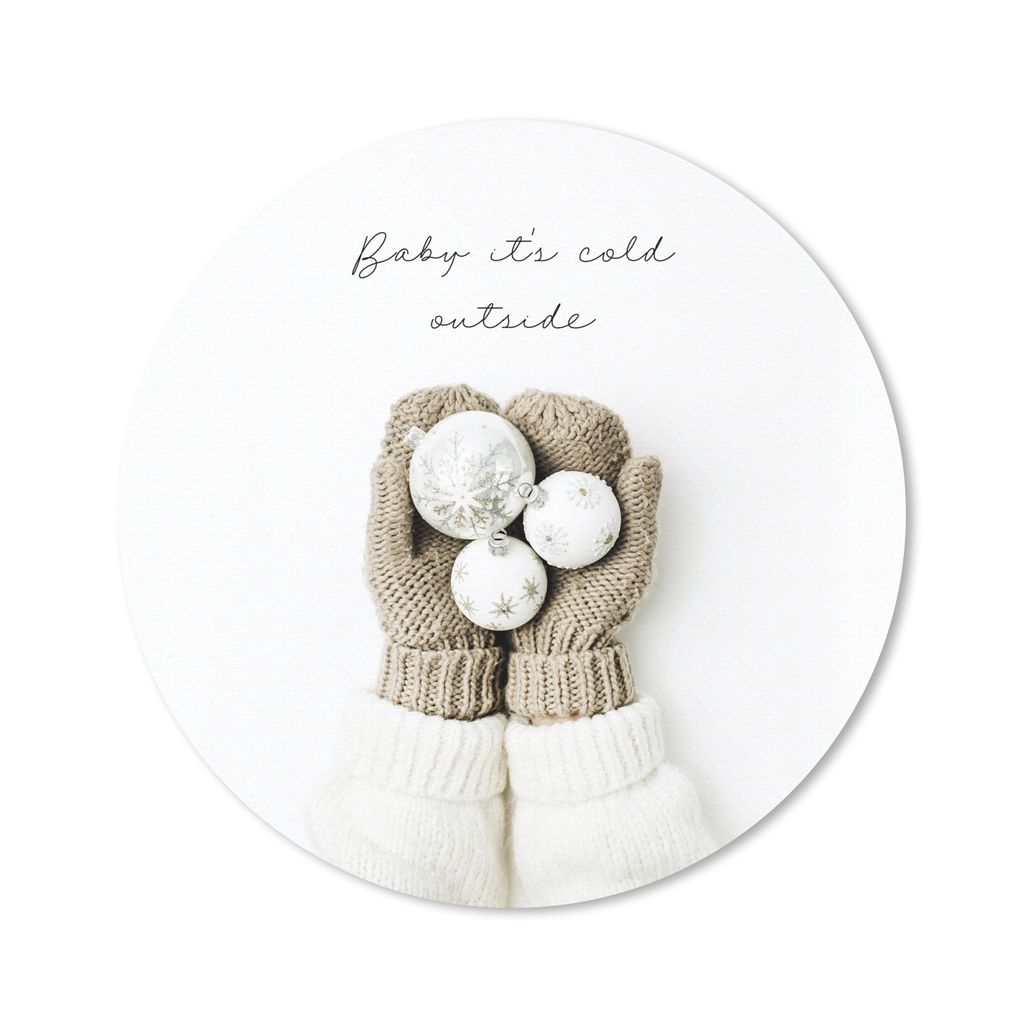 MuchoWow Mauspad Mousepad Winter - Zitat - Handschuhe 20x20 cm - Mousepads - Maus Mat - Pad - Mausunterlage - Schreibtischmatte