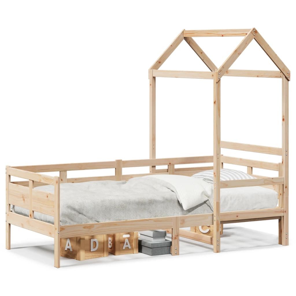 (Robust Möbel)Tagesbett - Einzelbett/Jugendbett mit Lattenrost - mit Dach 90x190cm Massivholz Kiefer - Klassische Betten DEMöbel991322