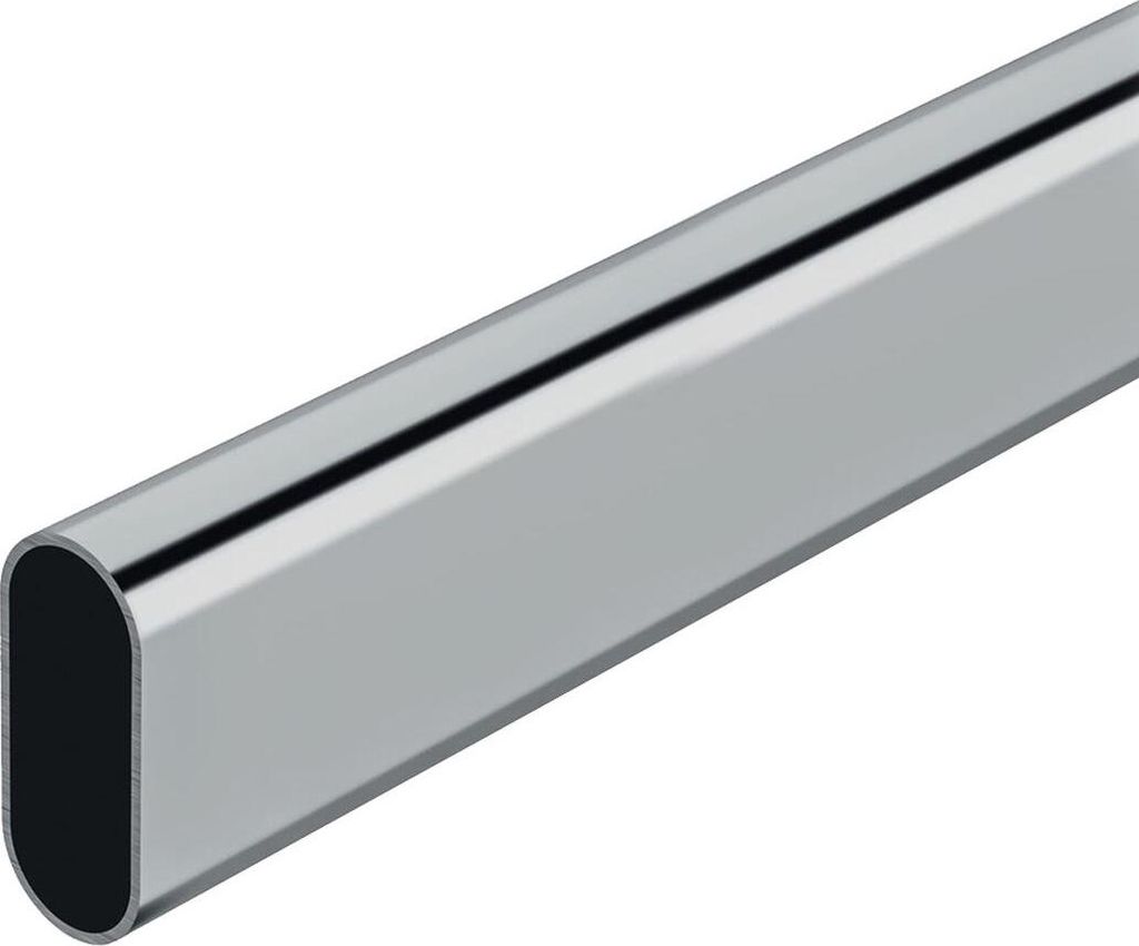 Kleiderstangenstange Stor Planet oval verchromt 200 cm