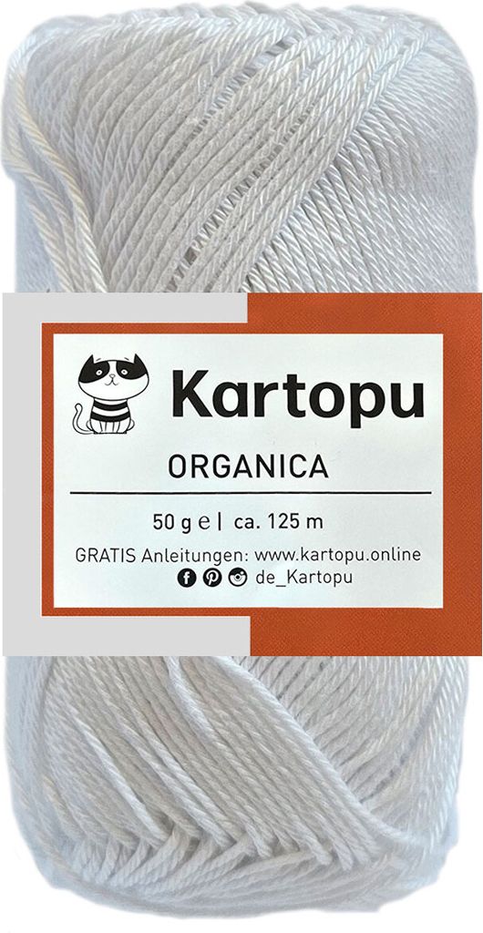50 Gramm Kartopu Organica Strickgarn K010 Optical White