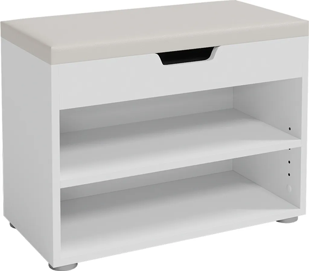 Panca per scarpe Vicco Rolfe, 60 x 45 cm, bianco - 2