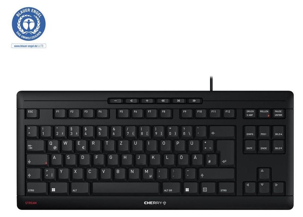 CHERRY STREAM KEYBOARD TKL, Kabelgebunden, USB, Produktbild 