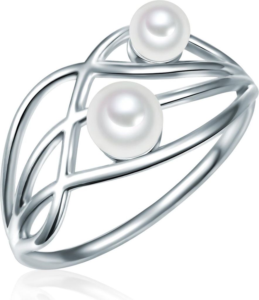 Lulu Jane Perlen-Ring Messing Muschelkernperle 50070478 56
