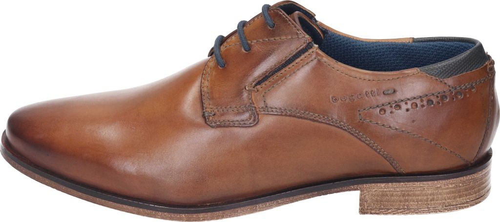 Bugatti Herren Echtleder Halbschuh Schnürer cognac, Produktbild 