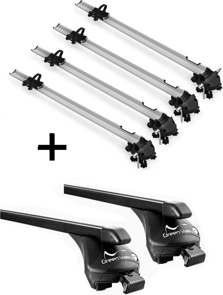 VDP 4X Fahrradträger Bike Pro + Relingträger Quick Stahl L kompatibel mit für Mercedes Classe E Kombi ab 2017