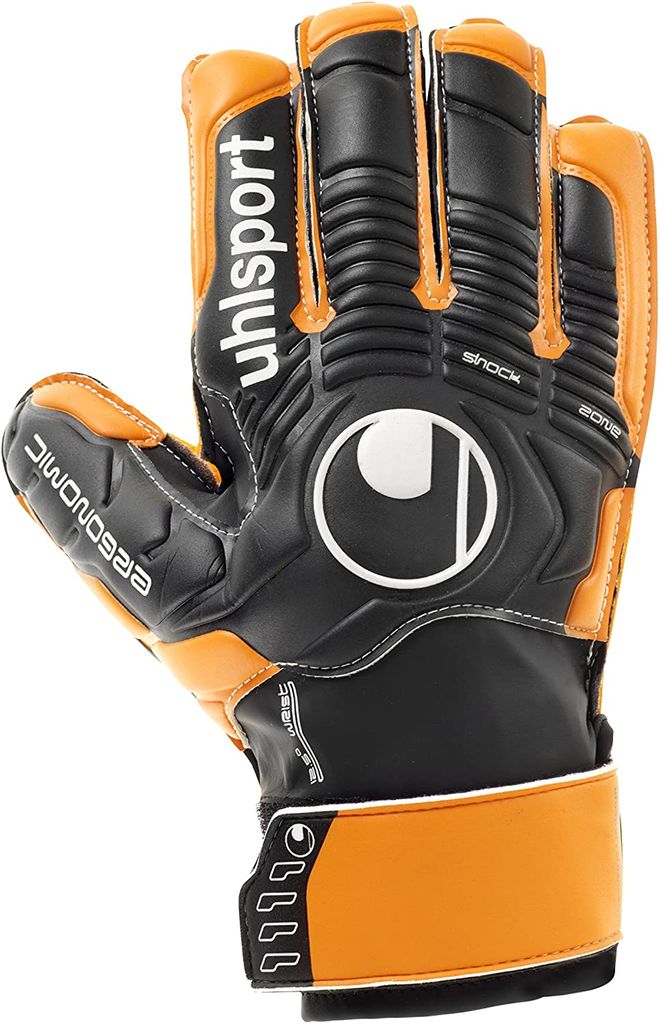 Uhlsport Ergonomic Soft Advanced Handschuhe - schwarz/orange- Größe: 7, 100014301
