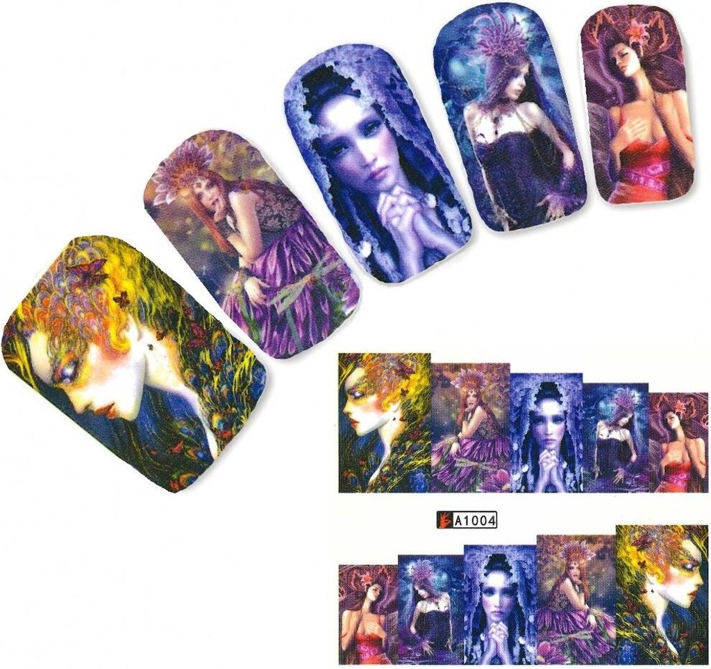 Tattoo Nail Art Aufkleber Modell Glamour Teenager Schmetterling Nagel Sticker