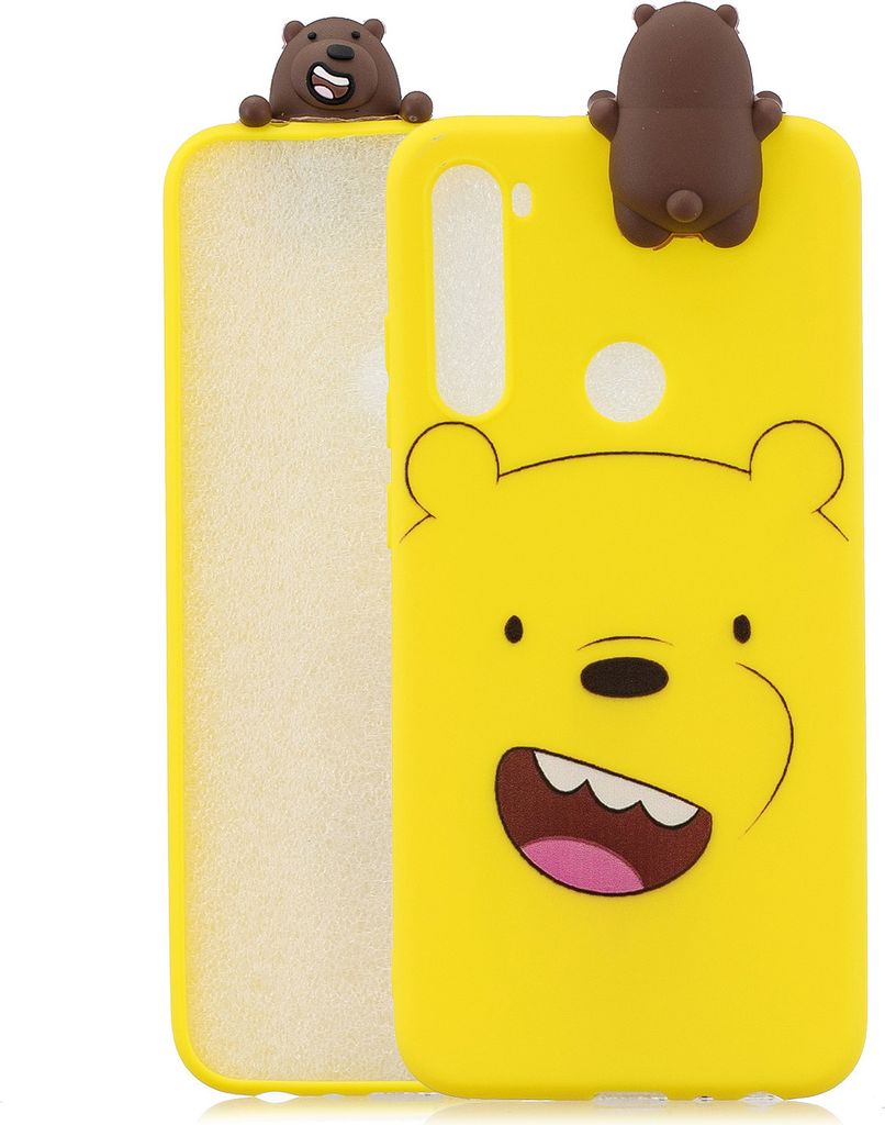 Für Redmi NOTE 8 pro 3D Farbe Malerei Muster Tropfenschutz Weiche TPU Zurück Cover Handy Fall gelb