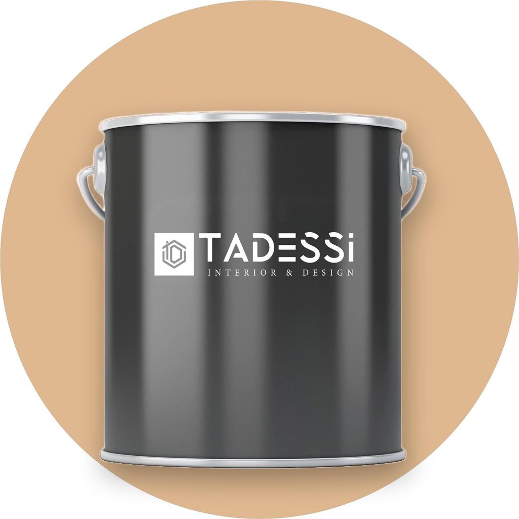 TADESSI Wandfarbe Beige - Kamelbraun - abwaschbare Innenfarbe matt - Dispersionsfarbe - Geruchsarm und Lösemittelfrei - 1 Liter Gebinde