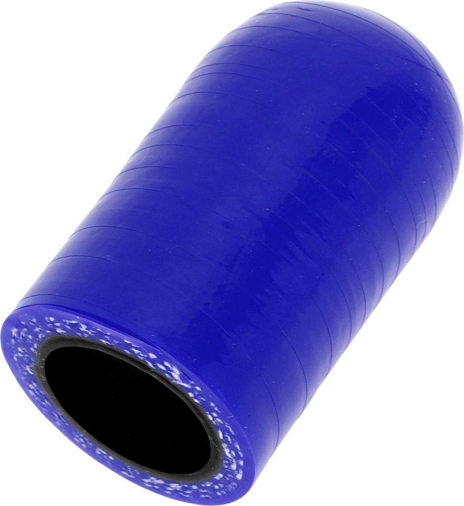 1 Stück 30mm L 16mm/0.63" ID Schwarz Blau Auto Silikon Gummischlauch Endkappe Silikon Verstärkte Blindkappe für Bypass-Rohr Universal