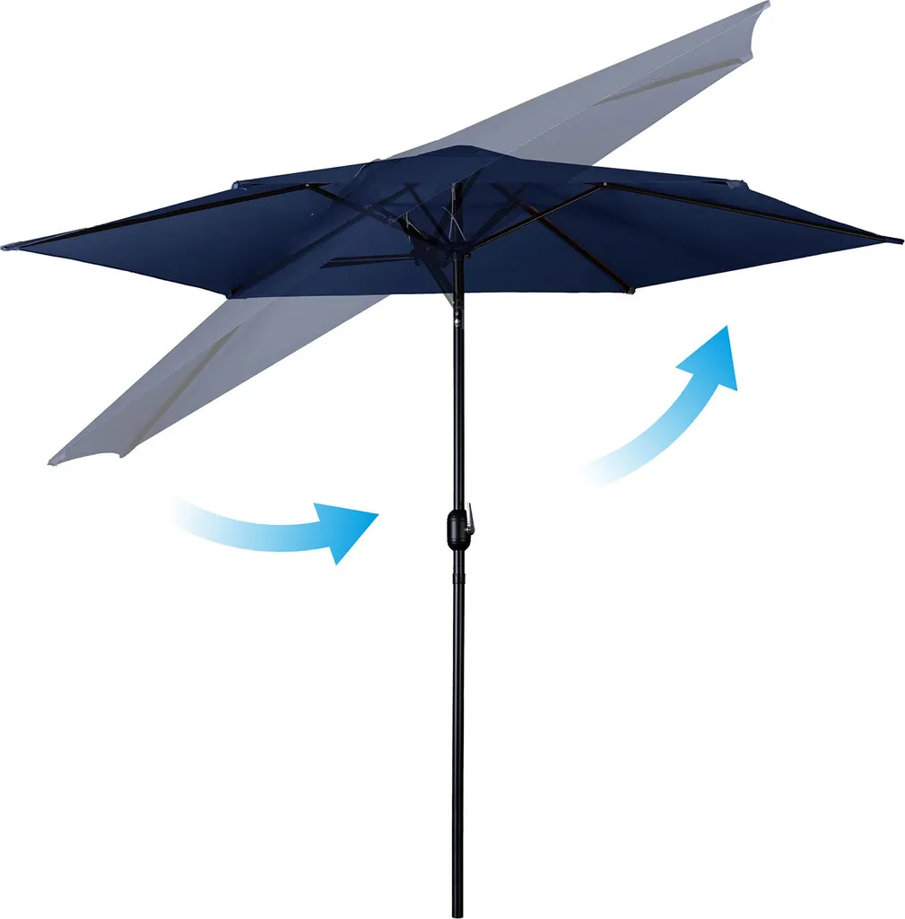 Grand parasol 6 segments pliable 3m avec housse de protection - 9