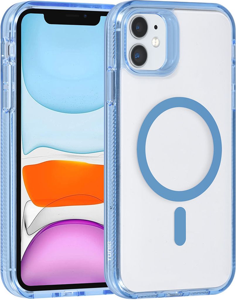 TUNIQ iPhone 11 Back cover case - Magsafe silicone - Blue
