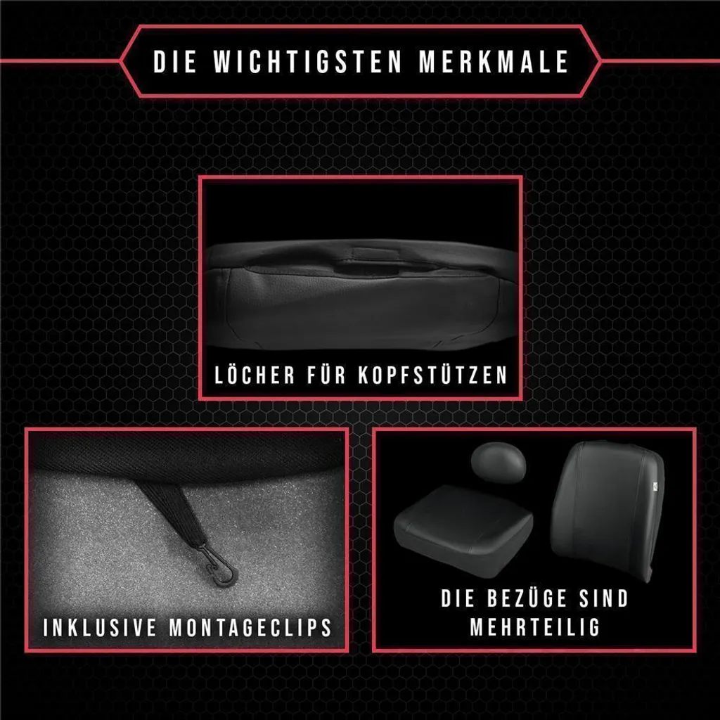 Coprisedili Universali 5 Posti per Daewoo Lublin I - Neri Antimacchia - 5