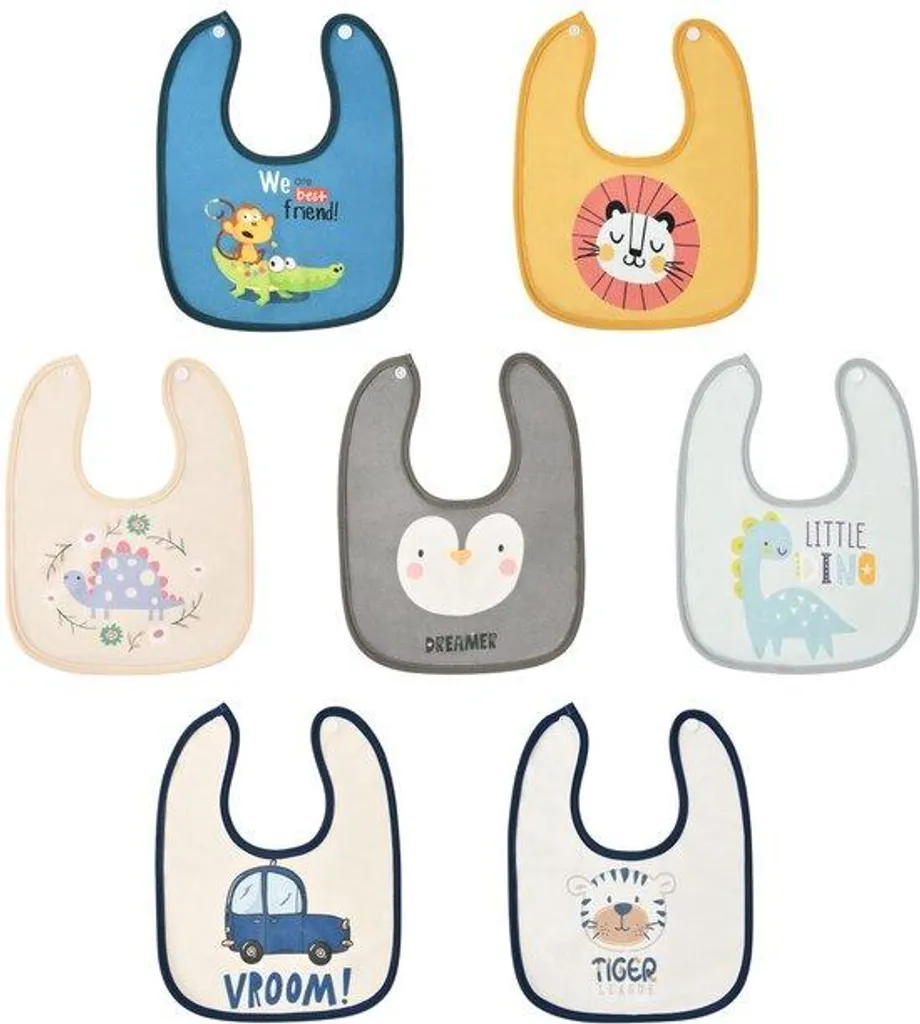 Lot de 7 couches bébé lavables imperméables et absorbantes à velcro