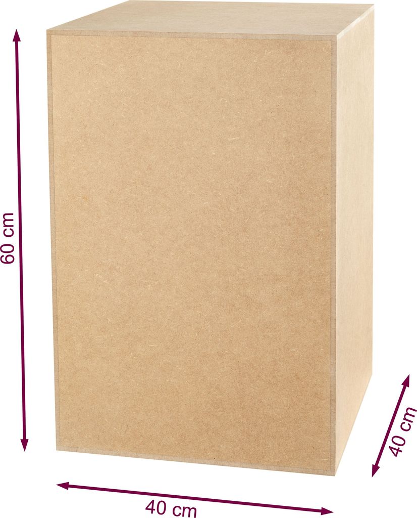Dekosäule Unlackiertes MDF - Blumensäule für Wohnzimmer - Produktbild 2