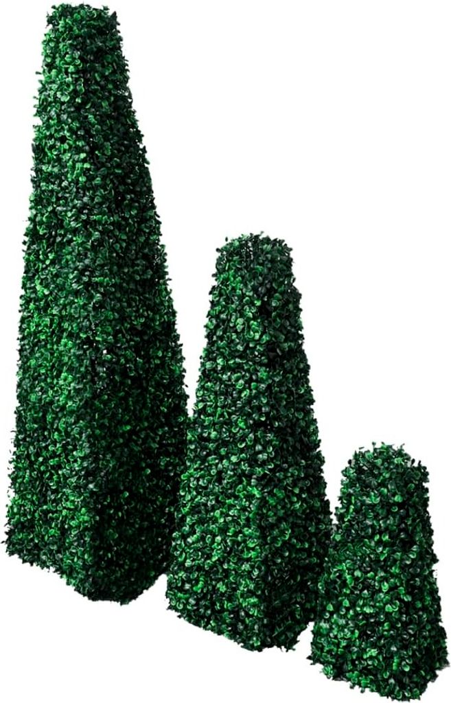 Design Möbel Buchsbaum-Set 3 tlg. Künstlich Formschnitt Produktbild 