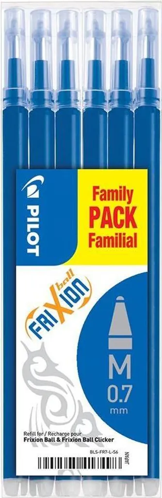 Pack 6 Ricariche Pilot FriXion 0.7 Blu - Perfette per il Tuo Diario