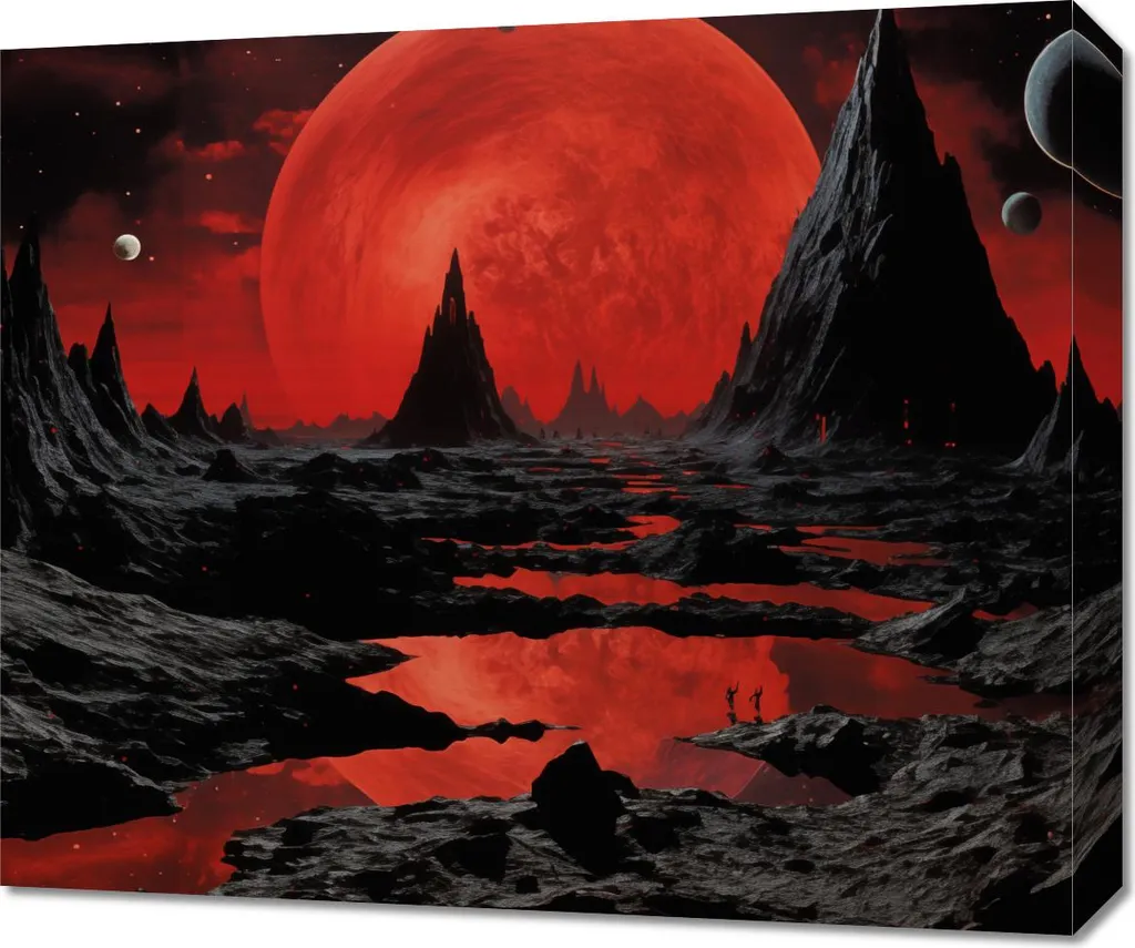Tela 60x50 cm Pienezza nelle terre lontane | Resistente e Pronta all'Uso