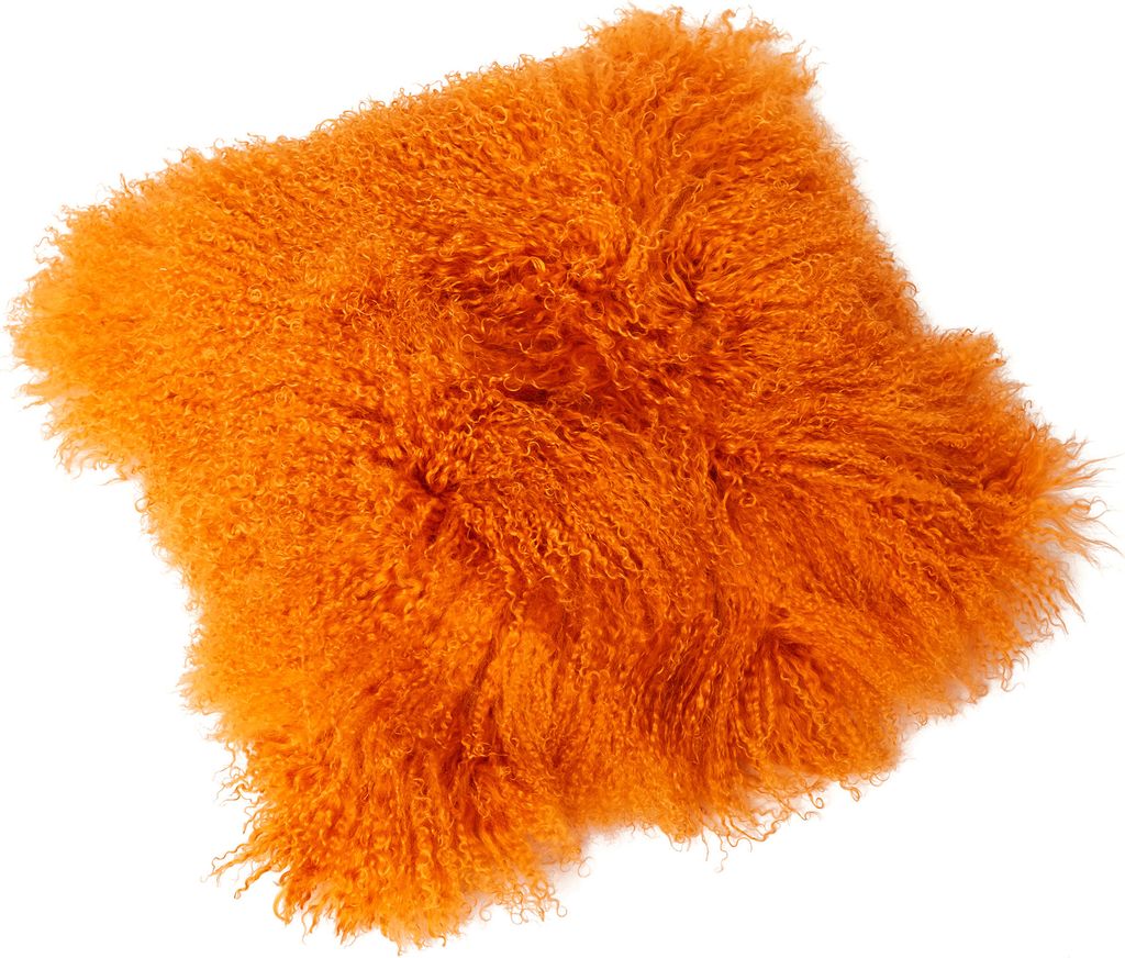 Tibetlamm Kissen Kissenbezug (ohne Inlet) JAY12 Orange 30x30cm