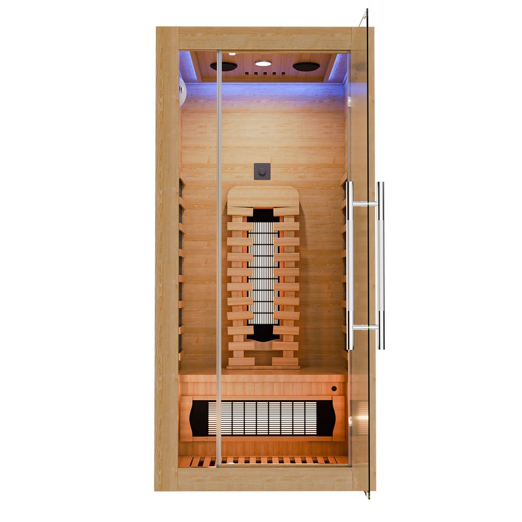 Artsauna Infrarotkabine Kiruna90 Premium - Vollspektrum- & Produktbild 